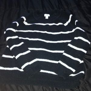 Black and white striped sweater